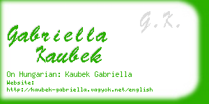 gabriella kaubek business card